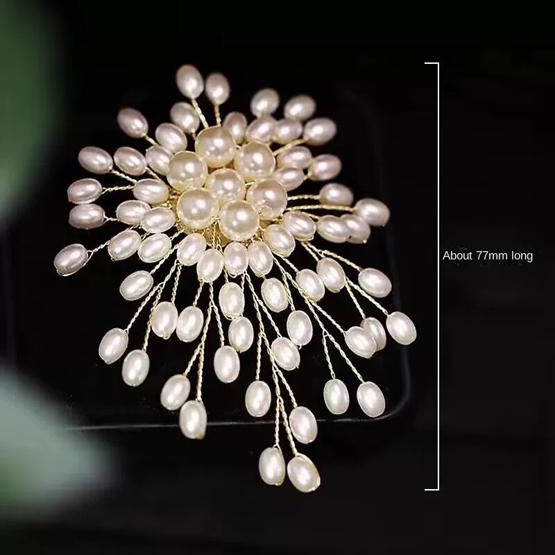 Pearl Brooch Manufacturer - OEM Handmade Silver Plated Clothing Accessories