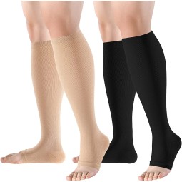 Compression Socks Manufacturer - OEM Open Toe Sports Calf Long Barrel Socks