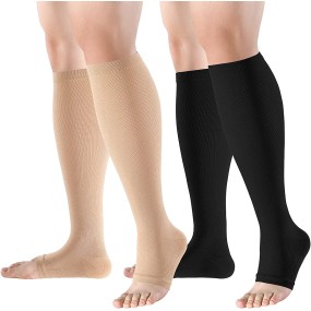 Compression Socks Manufacturer - OEM Open Toe Sports Calf Long Barrel Socks