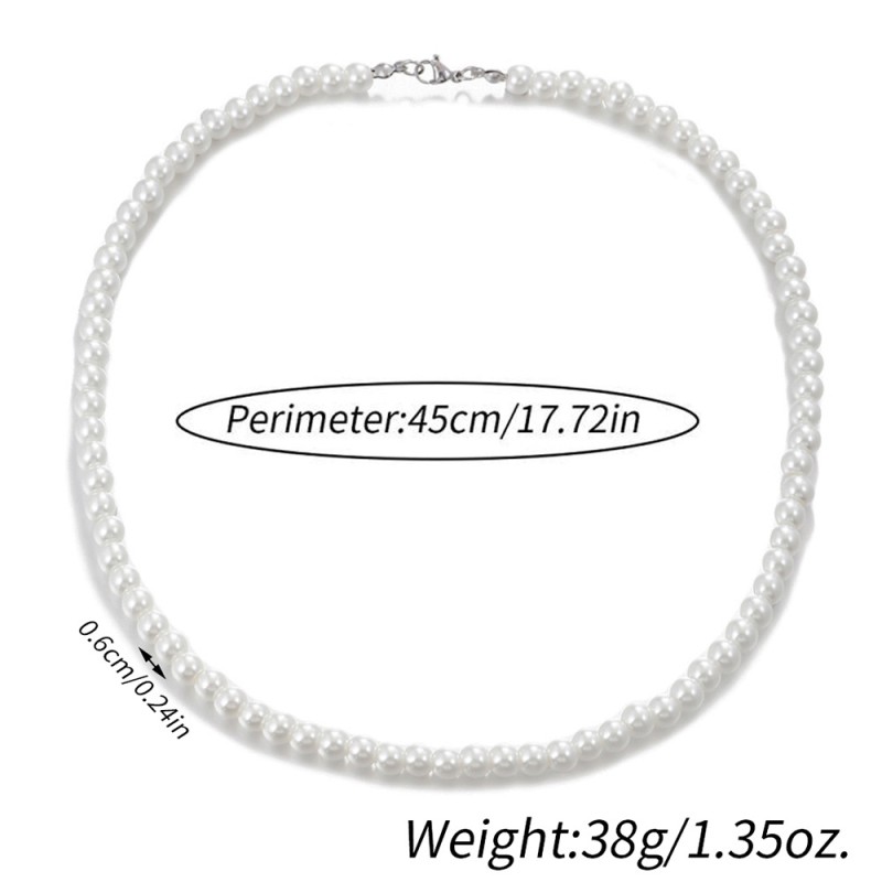 Pearl Necklace Manufacturer - OEM Men's Single Layer Beaded Stainless Steel