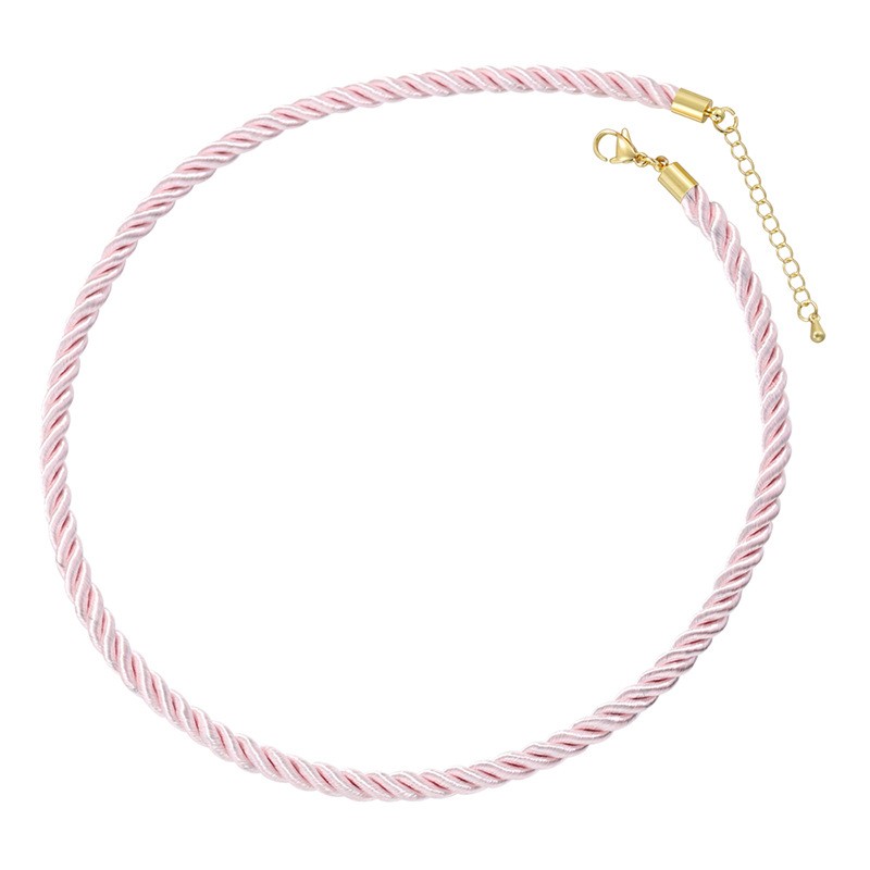 Silk Necklace Manufacturer - OEM 5mm Twisted Rope Chains Braided Cord