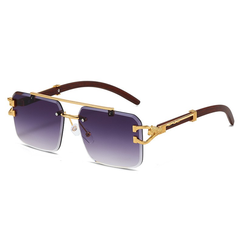 Quadrate Sunglasses Factory - OEM Unframed Leopard Models for Men Women