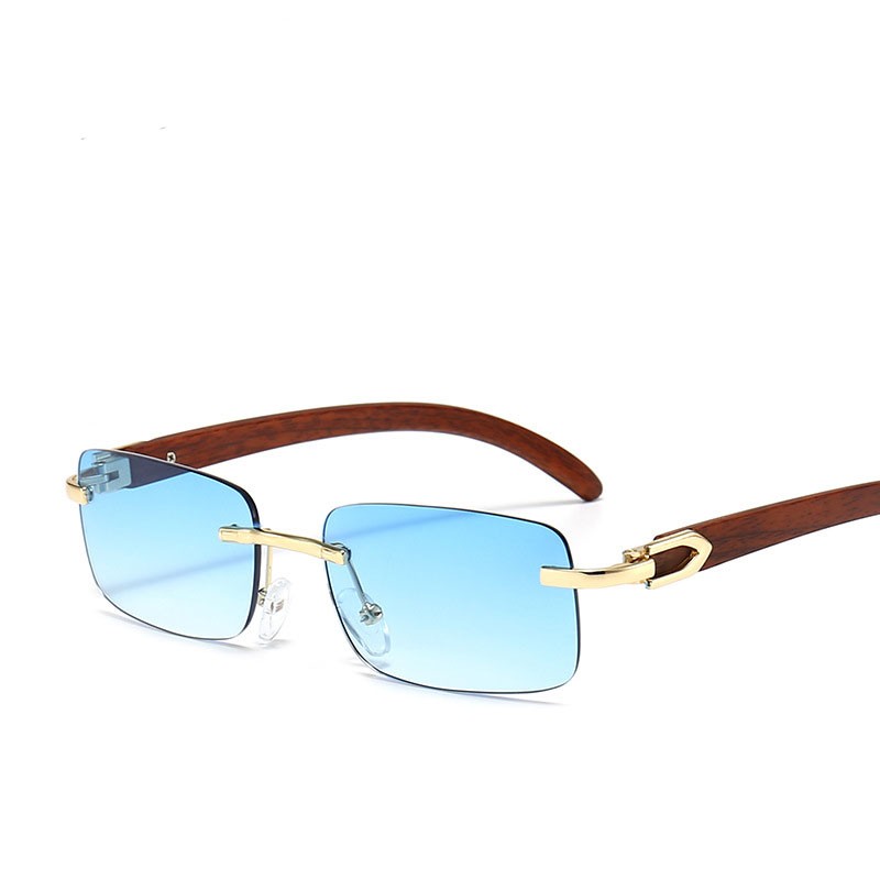 Rimless Sunglasses Factory - OEM Marine Trim Wood Grain Temple Glasses