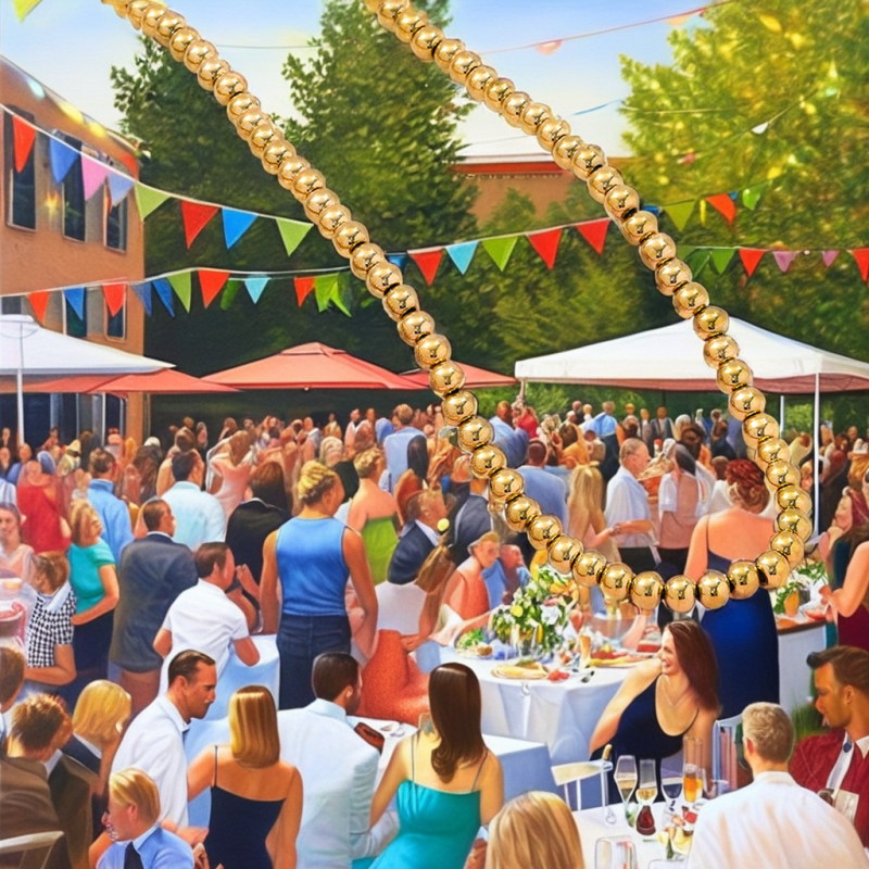 Bead Necklace Factory - OEM Gold Plated Stainless Steel 4mm Geometric Chain