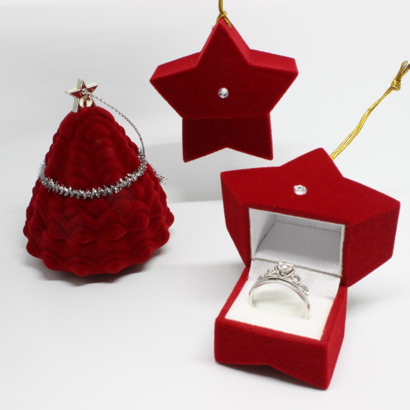 Jewelry Box Manufacturer - OEM Strawberry Star Flannelette Ring Packing Box