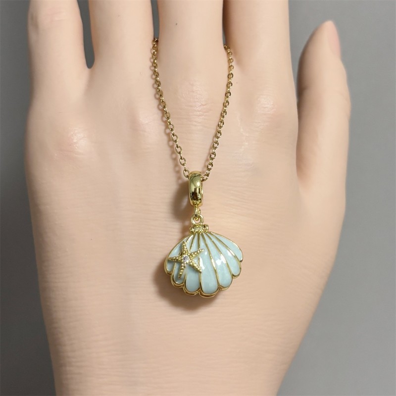 Stainless Steel Necklace Factory - OEM Ocean Series Brass Pendant for Women