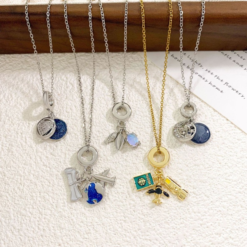 Airplane Necklace Manufacturer - OEM Zircon Pendant Chain Women Jewelry