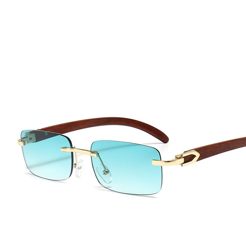 Rimless Sunglasses Factory - OEM Marine Trim Wood Grain Temple Glasses