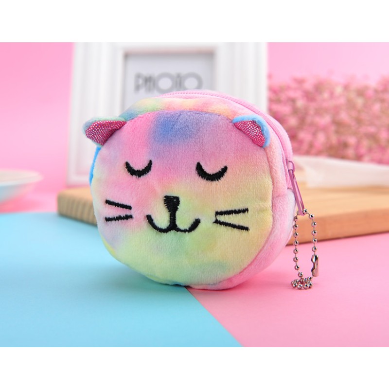 Coin Purse Factory - OEM Mini 3D Round Plush Change Bag Small Gift