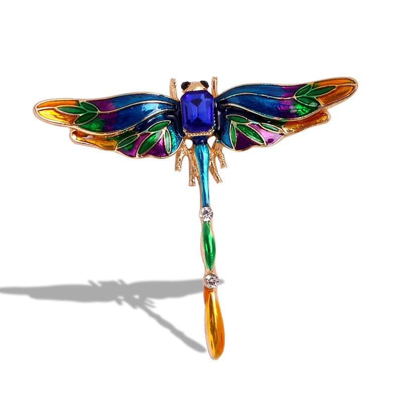 Dragonfly Brooch Factory - OEM Retro Drip Oil Enamel Insect Animal Corsage