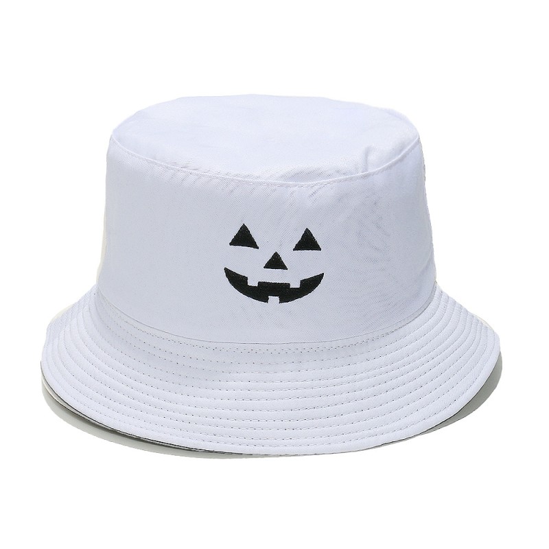 Bucket Hat Factory - OEM Hip Hop Pumpkin Ghost Embroidery Two-sided