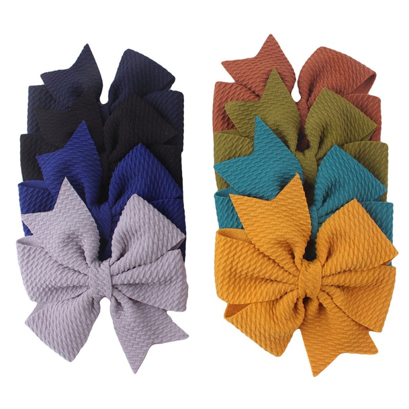 Hair Bows Factory - OEM 24pcs 3.7 Inch Grosgrain Ribbon Baby Girls