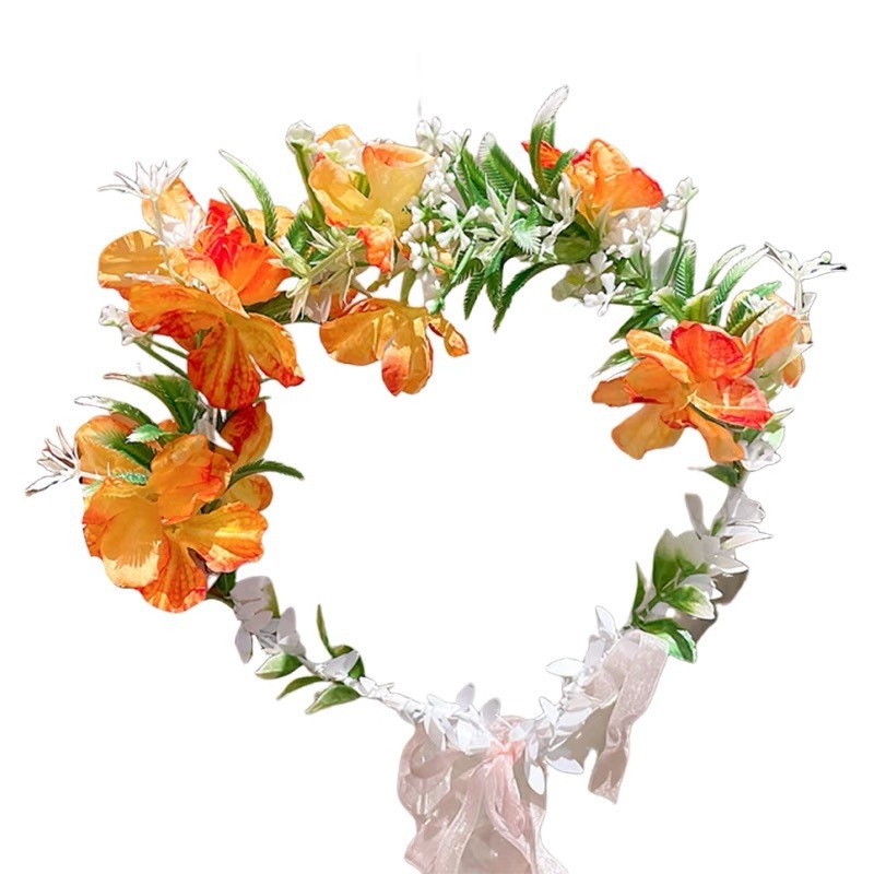 Flower Headband Manufacturer - OEM Simulation Flower Wreath for Party
