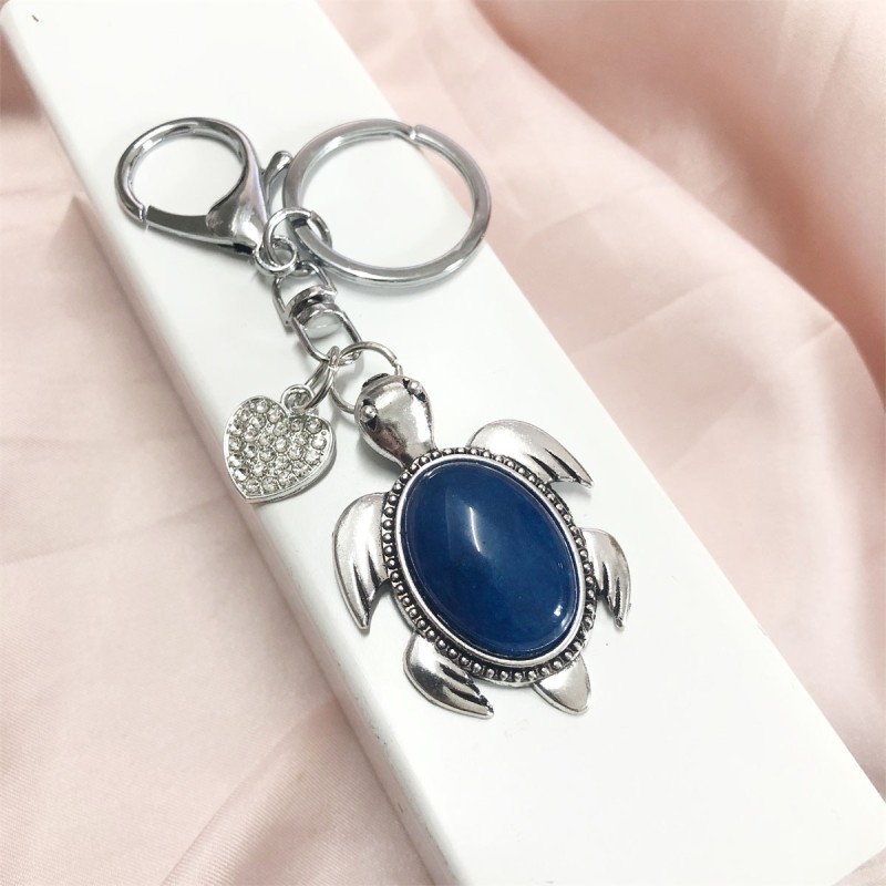 Turtle Keychain Factory - OEM Natural Stone Sea Life Diamond Heart Charm