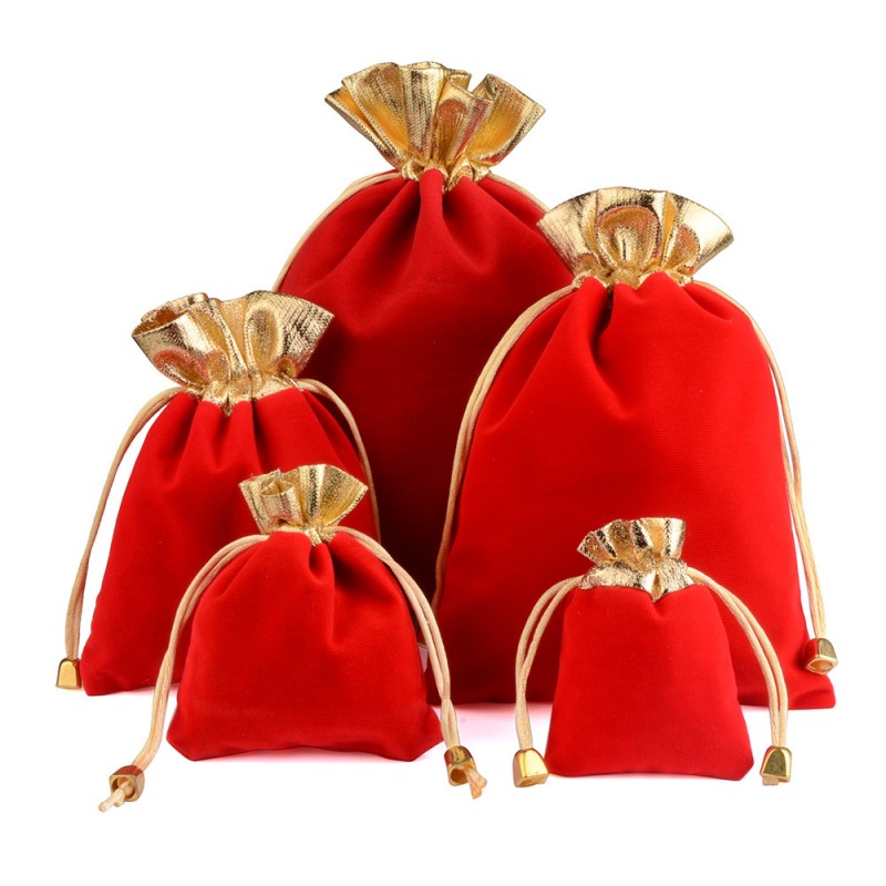 Jewelry Container Factory - OEM Gold Edge Velvet Wedding Gift Packaging