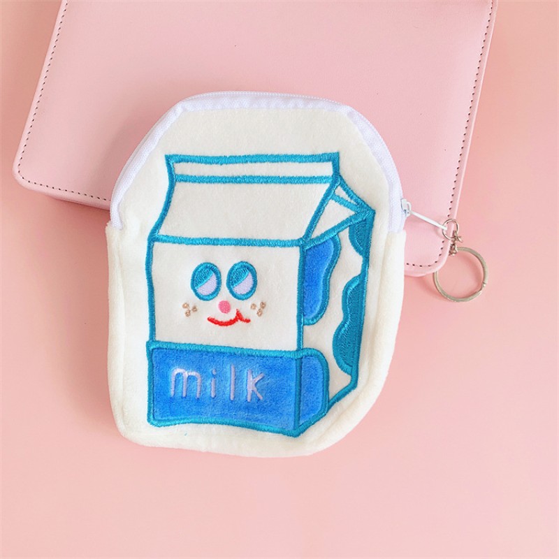 Cartoon Purse Manufacturer - OEM Milk French Fries Hamburg Bread Coin Bag