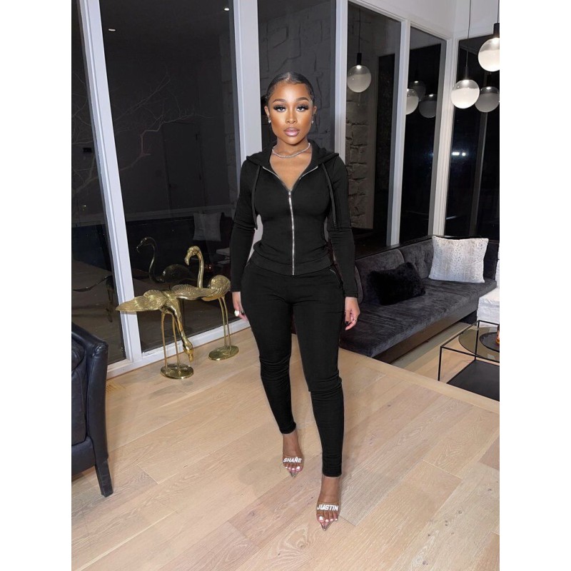 Two-piece Suit Manufacturer - OEM Hooded Long-sleeved Trousers Sports Set