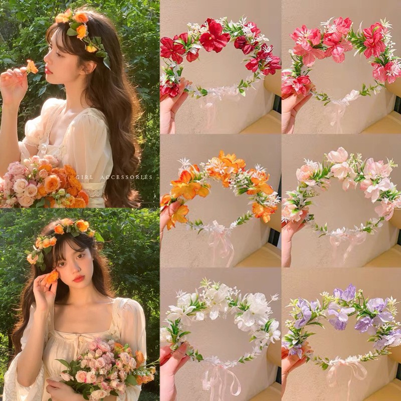 Flower Headband Manufacturer - OEM Simulation Flower Wreath for Party