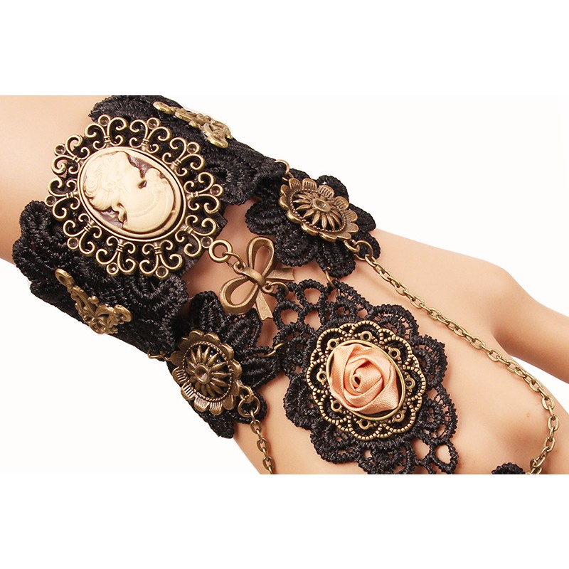 Lace Bracelet Factory - OEM Steam Engine Gear Hand Jewelry with Ring