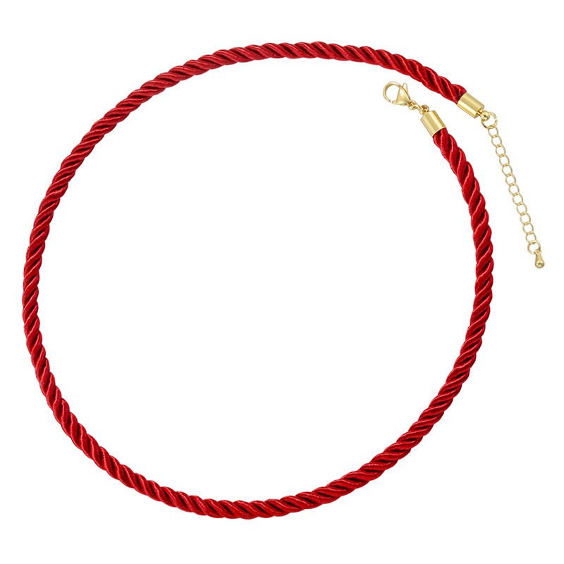 Silk Necklace Manufacturer - OEM 5mm Twisted Rope Chains Braided Cord