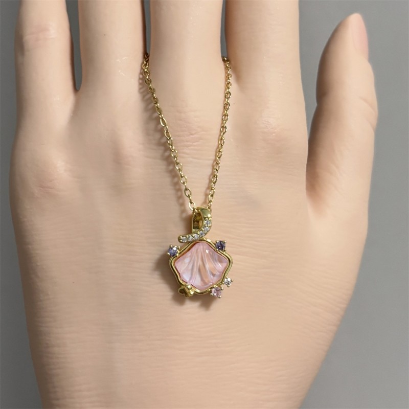 Stainless Steel Necklace Factory - OEM Rose Gold Pearl Pendant for Women