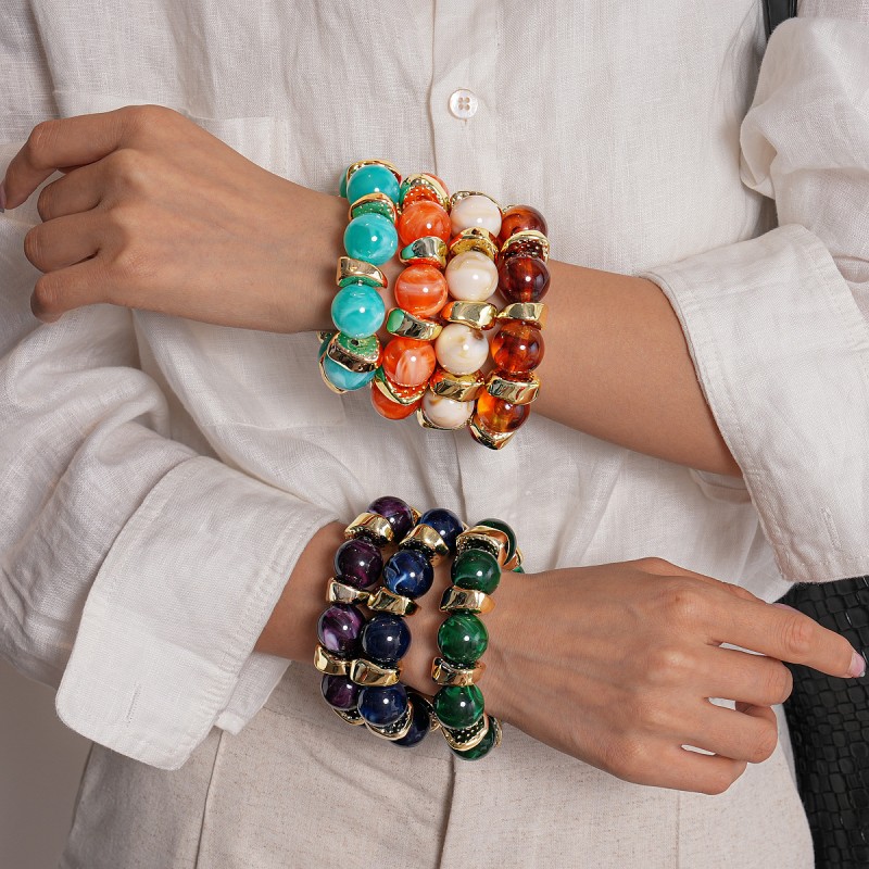 Acrylic Bracelet Factory - OEM European American Retro Geometric Jewelry