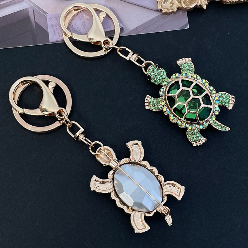 Turtle Keychain Factory - OEM Sea Life Diamond Stone Gold Plated Chain