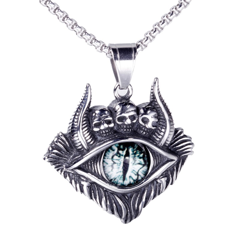 Stainless Steel Necklace Manufacturer - OEM Vintage Eye Long Link Chain