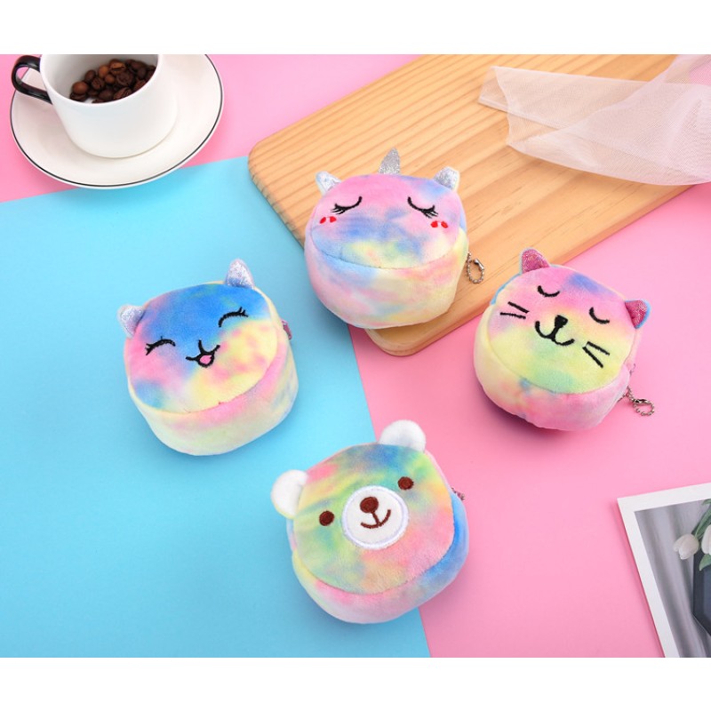 Coin Purse Factory - OEM Mini 3D Round Plush Change Bag Small Gift