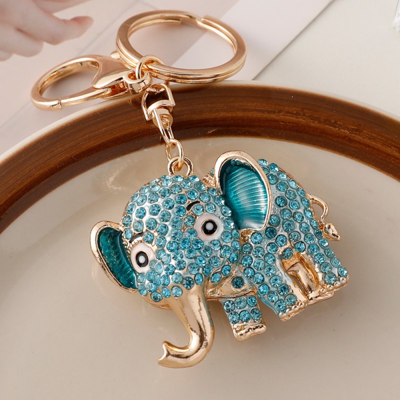 Elephant Keychain Manufacturer - OEM Cartoon Color Diamond Small Gift