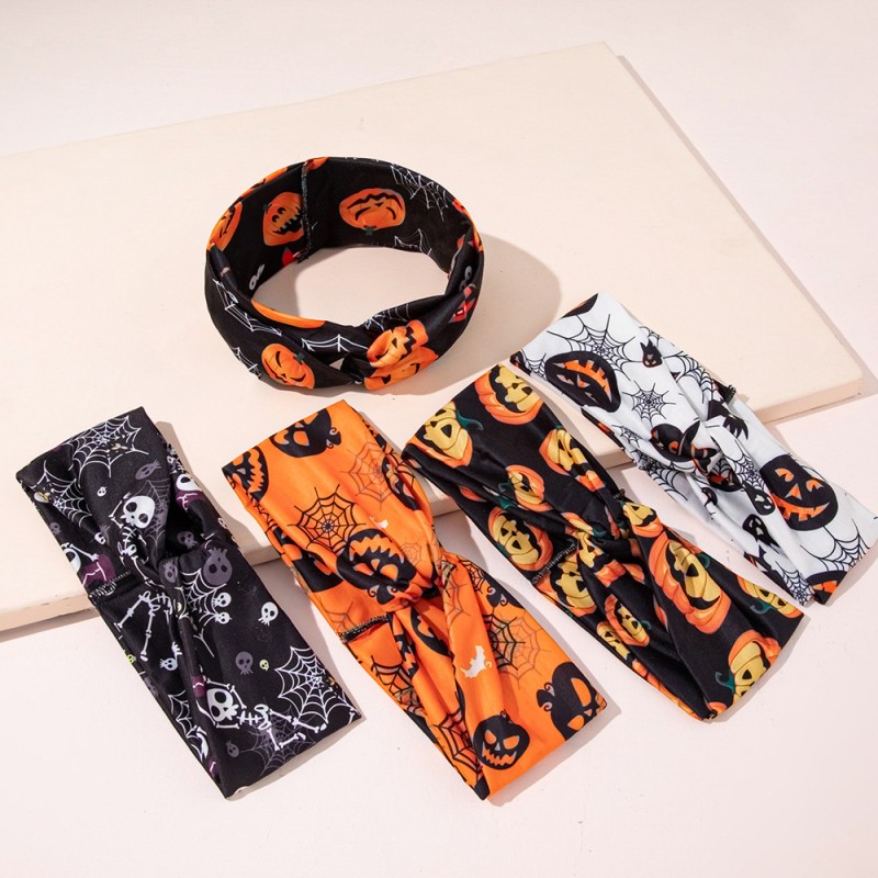 Halloween Headband Factory - OEM Double Layer Pumpkin Skull Spider Band