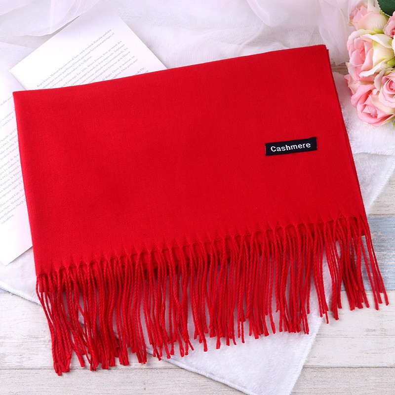 Cashmere Scarf Manufacturer - OEM Fashion Pashmina Plain Tassel Women Shawl