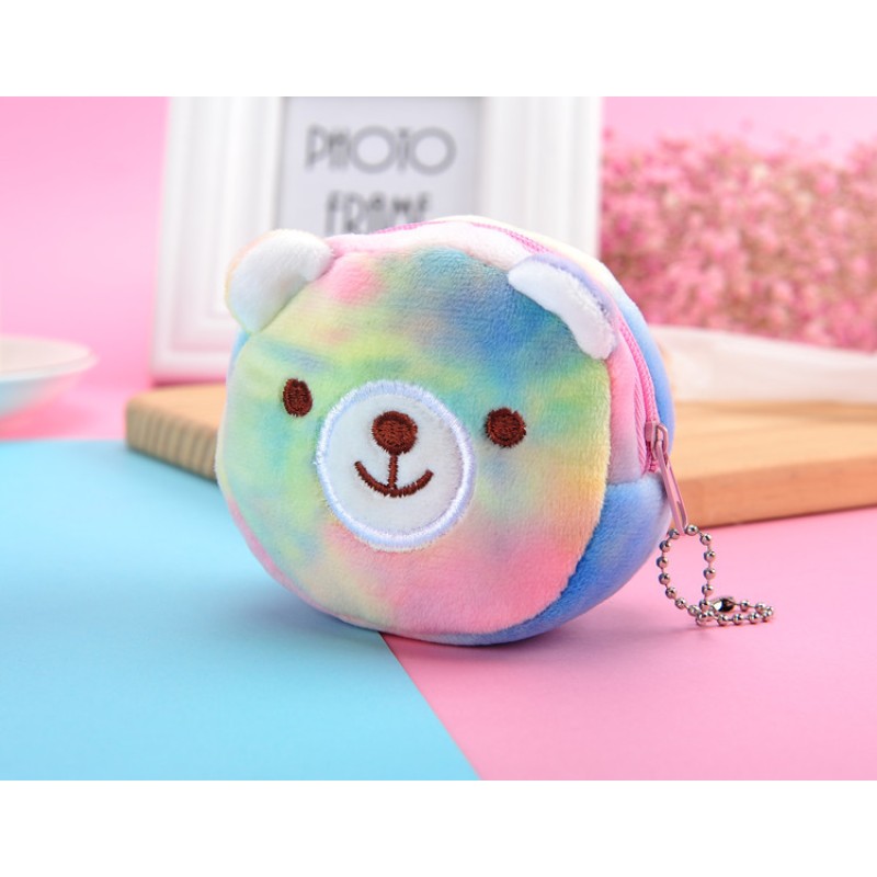 Coin Purse Factory - OEM Mini 3D Round Plush Change Bag Small Gift