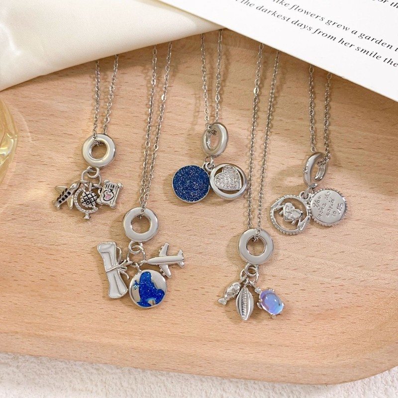 Airplane Necklace Manufacturer - OEM Zircon Pendant Chain Women Jewelry