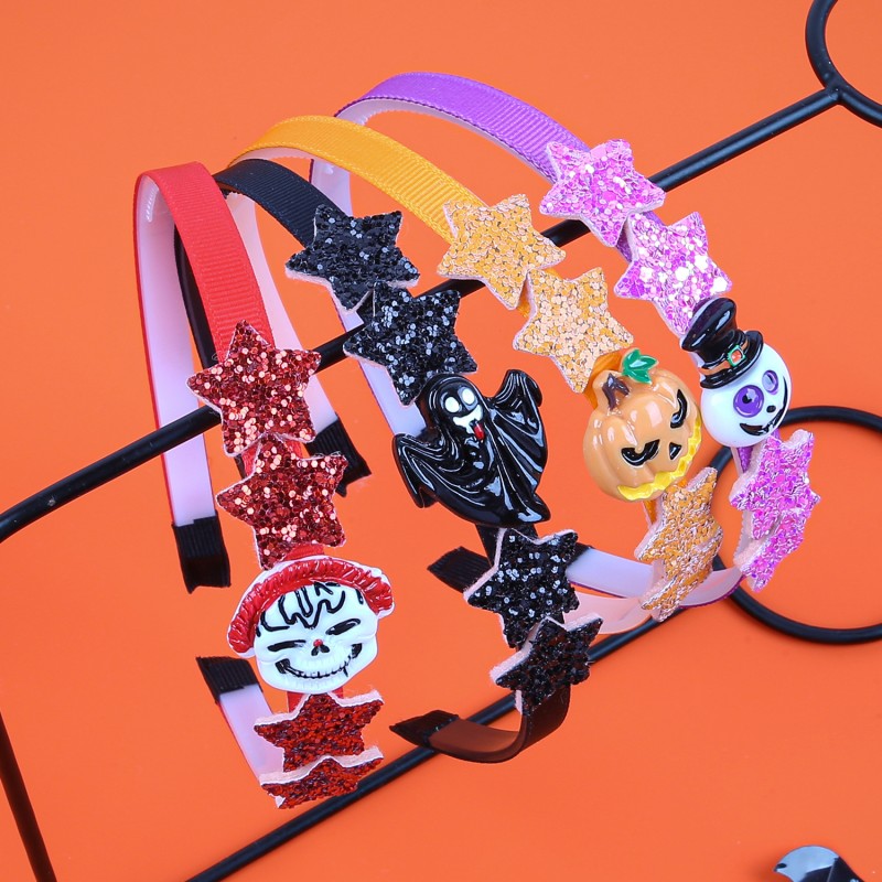 Halloween Headband Factory - OEM Pumpkin Ghost Sequin Star Hair Band