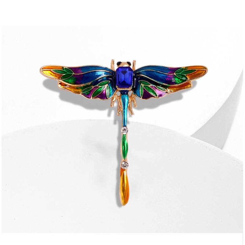 Dragonfly Brooch Factory - OEM Retro Drip Oil Enamel Insect Animal Corsage