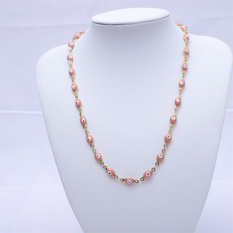 Stainless Steel Necklace Factory - OEM 18K Gold Plated Oval Pendant for Women