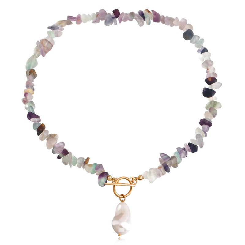 Choker Necklace Manufacturer - OEM Bohemian Geometric Baroque Pearl Pendant