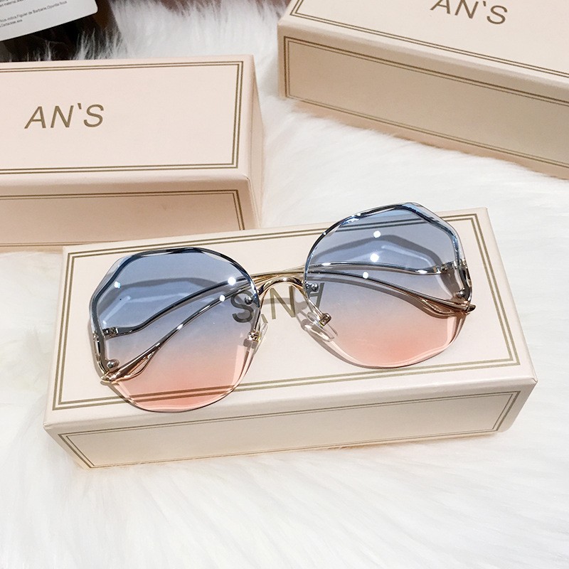 No Frame Sunglasses Factory - OEM Transparent Ocean Gradient Pink Glasses