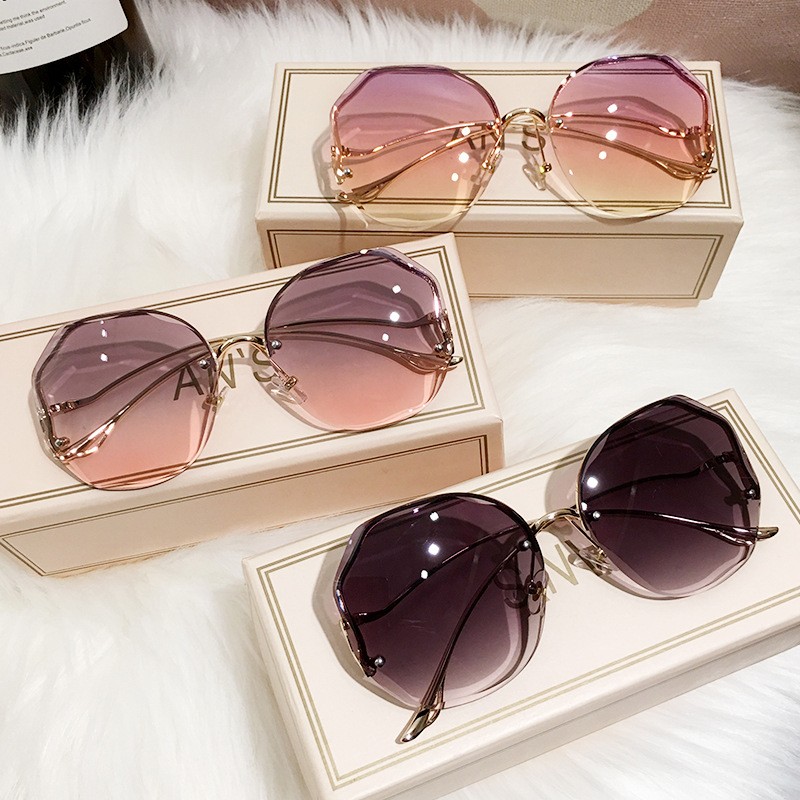 No Frame Sunglasses Factory - OEM Transparent Ocean Gradient Pink Glasses