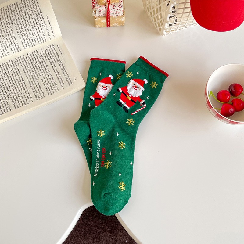 Christmas Socks Manufacturer - OEM Snowman Santa Claus Cartoon Crew Socks