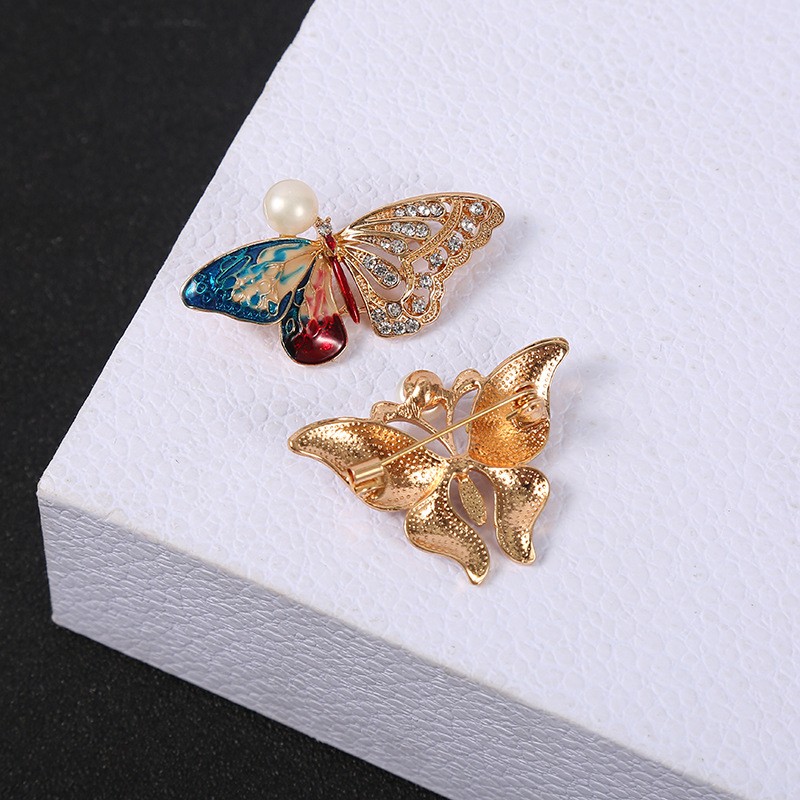 Pearl Brooch Manufacturer - OEM Dragonfly Butterfly Silk Scarf Buckle