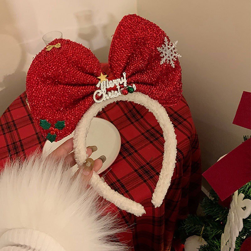 Children Headband Manufacturer - OEM Cute Bow Christmas Head Wear Girls