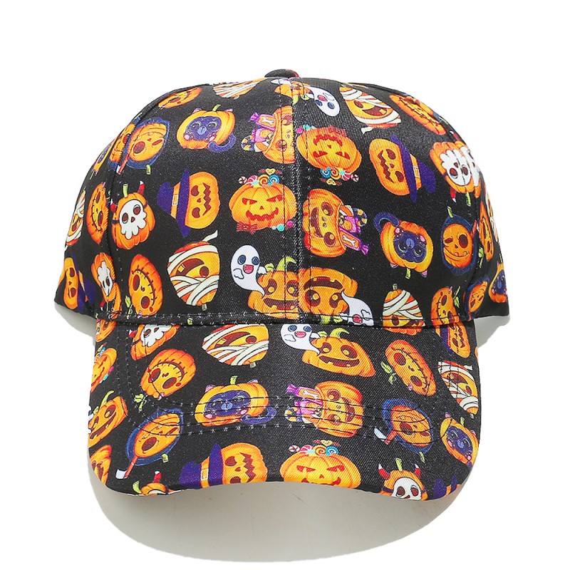Baseball Cap Manufacturer - OEM Halloween Skull Pumpkin Pattern Cap