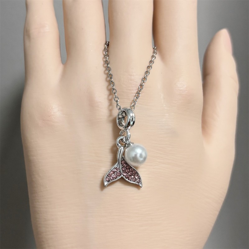 Stainless Steel Necklace Manufacturer - OEM Alloy Pendant Pearl Ladies Jewelry