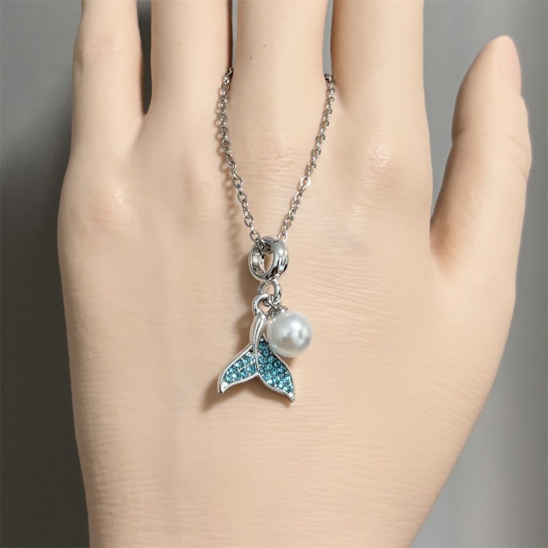 Stainless Steel Necklace Manufacturer - OEM Alloy Pendant Pearl Ladies Jewelry