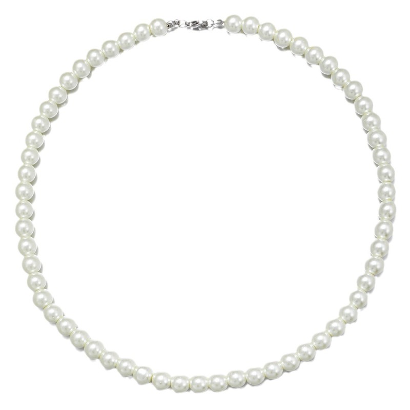 Pearl Necklace Manufacturer - OEM Men's Single Layer Beaded Stainless Steel