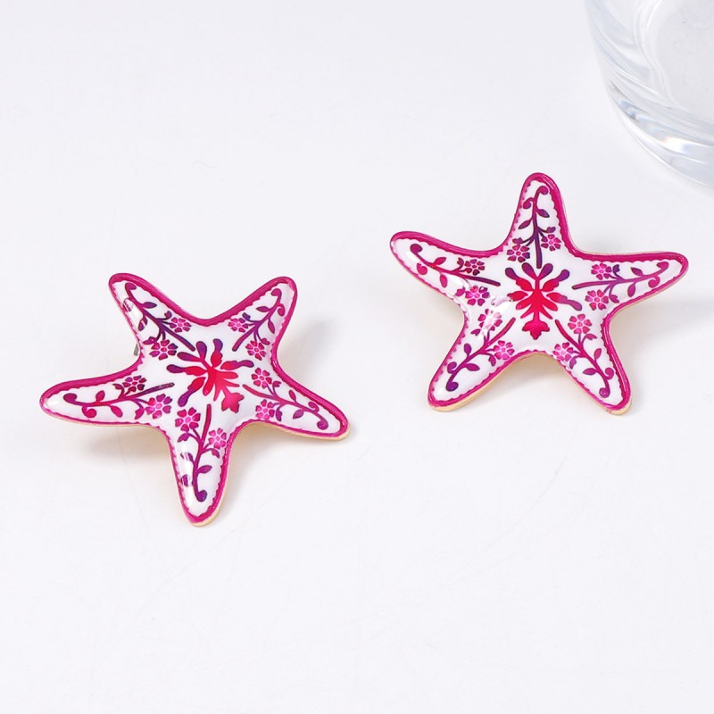 Stud Earrings Manufacturer - OEM Cute Starfish Ocean-Themed Alloy Jewelry