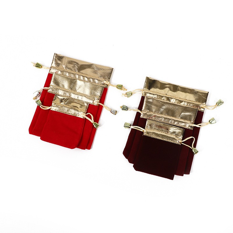 Jewelry Container Factory - OEM Gold Edge Velvet Wedding Gift Packaging