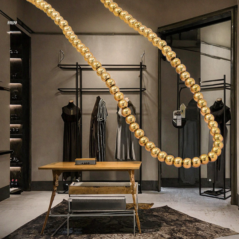 Bead Necklace Factory - OEM Gold Plated Stainless Steel 4mm Geometric Chain